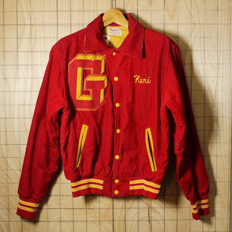 Rennoc/USA製70sビンテージ古着レッド(赤)×イエロー(黄)チェーン