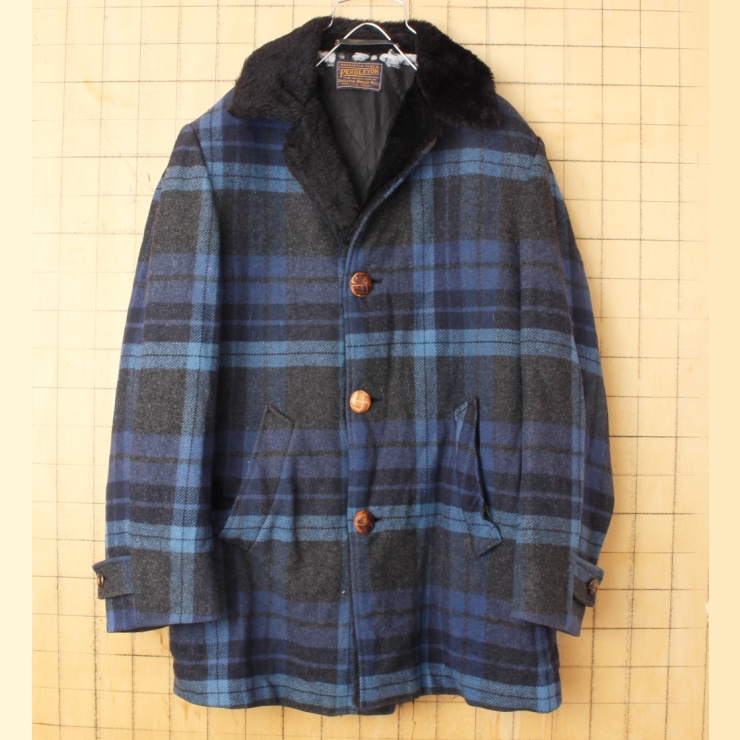 60s 70s USA製 PENDLETON ペンドルトン ウール ボア コート ジャケット