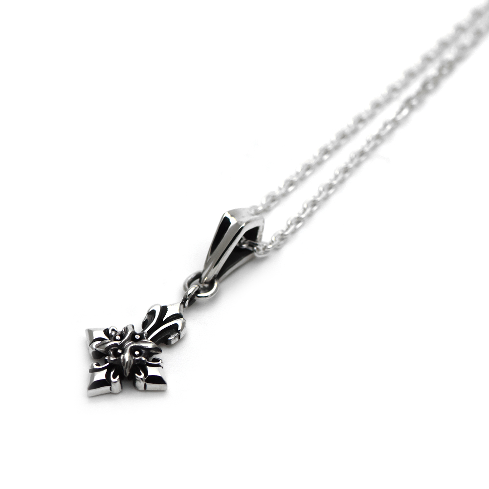 逆十字 クロスチャーム シルバー925 ペンダント ネックレス［カスタム