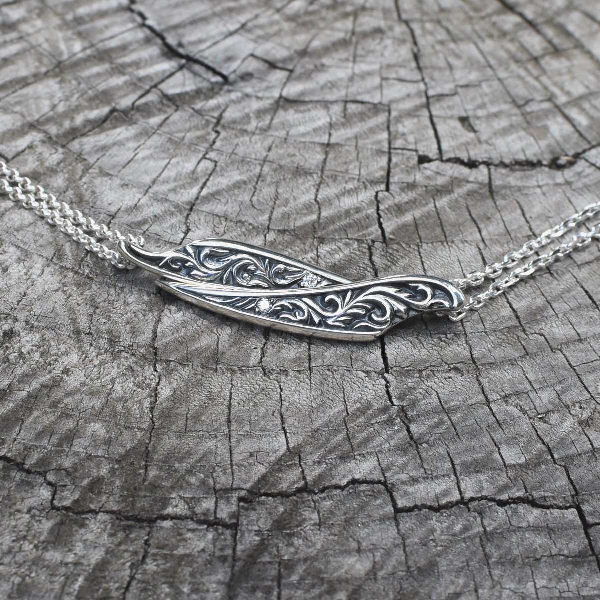 アラベスク模様 シルバー925 ペンダント ネックレス ペア レディース