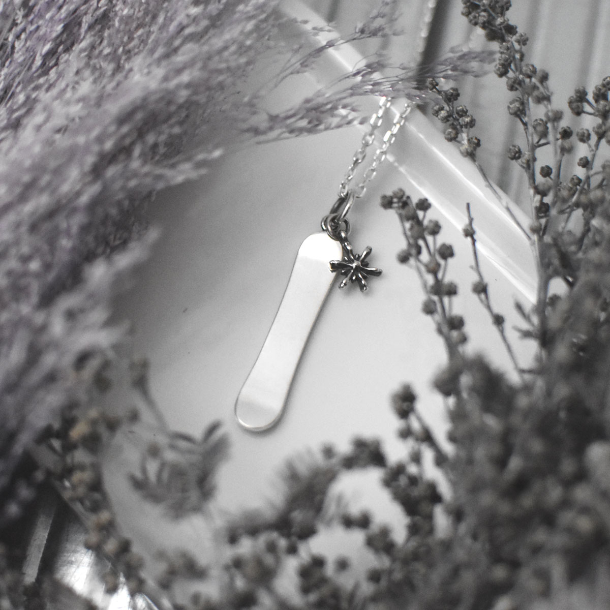 スノーボード デザイン 雪の結晶 チャーム シルバー925 ペンダント