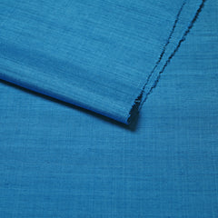 アトリエシムラ草木染め紬織り 反物 蒼天 - アトリエシムラ