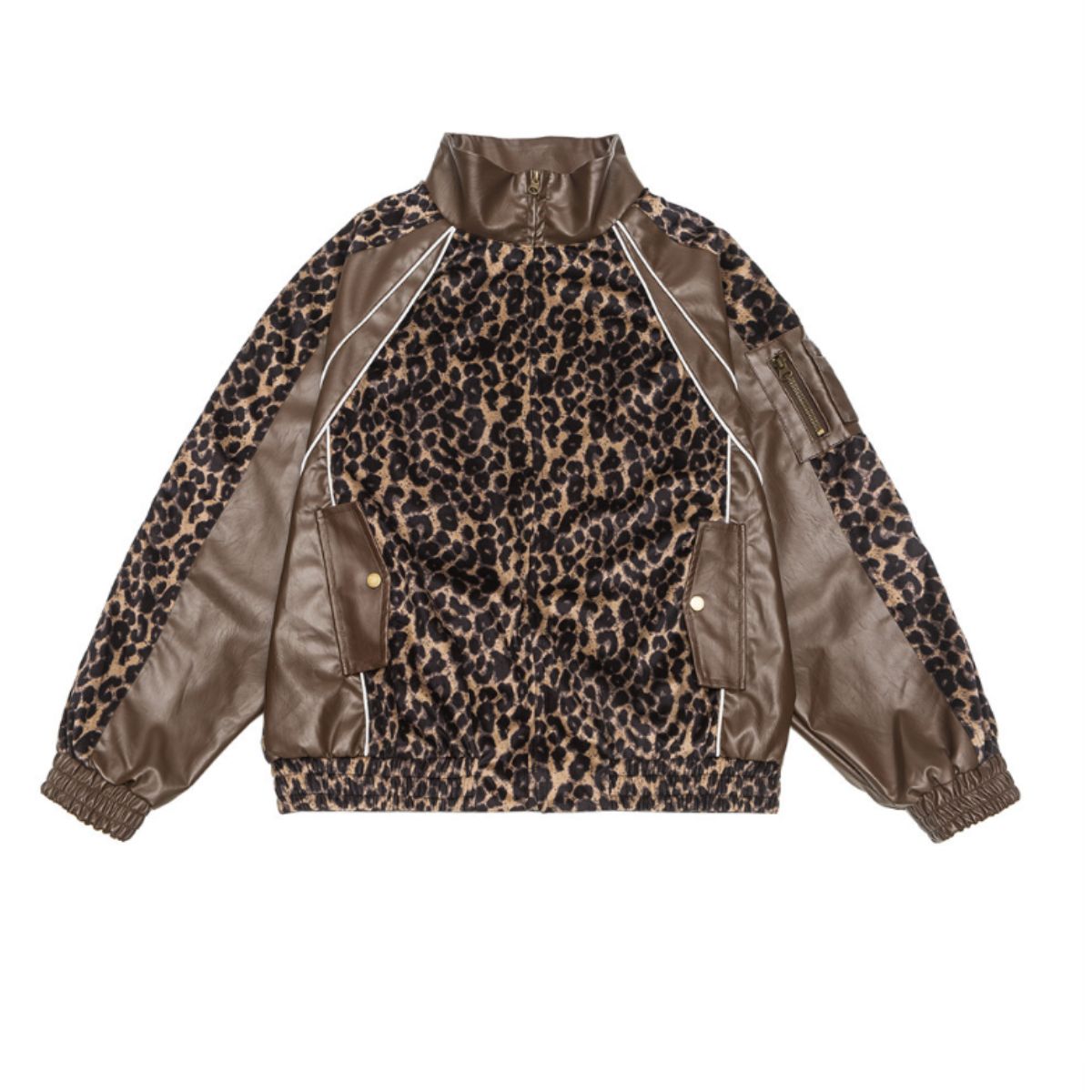 Outer/フェイクレザー配色レオパードJK ST/No.23295 – At Marvelous