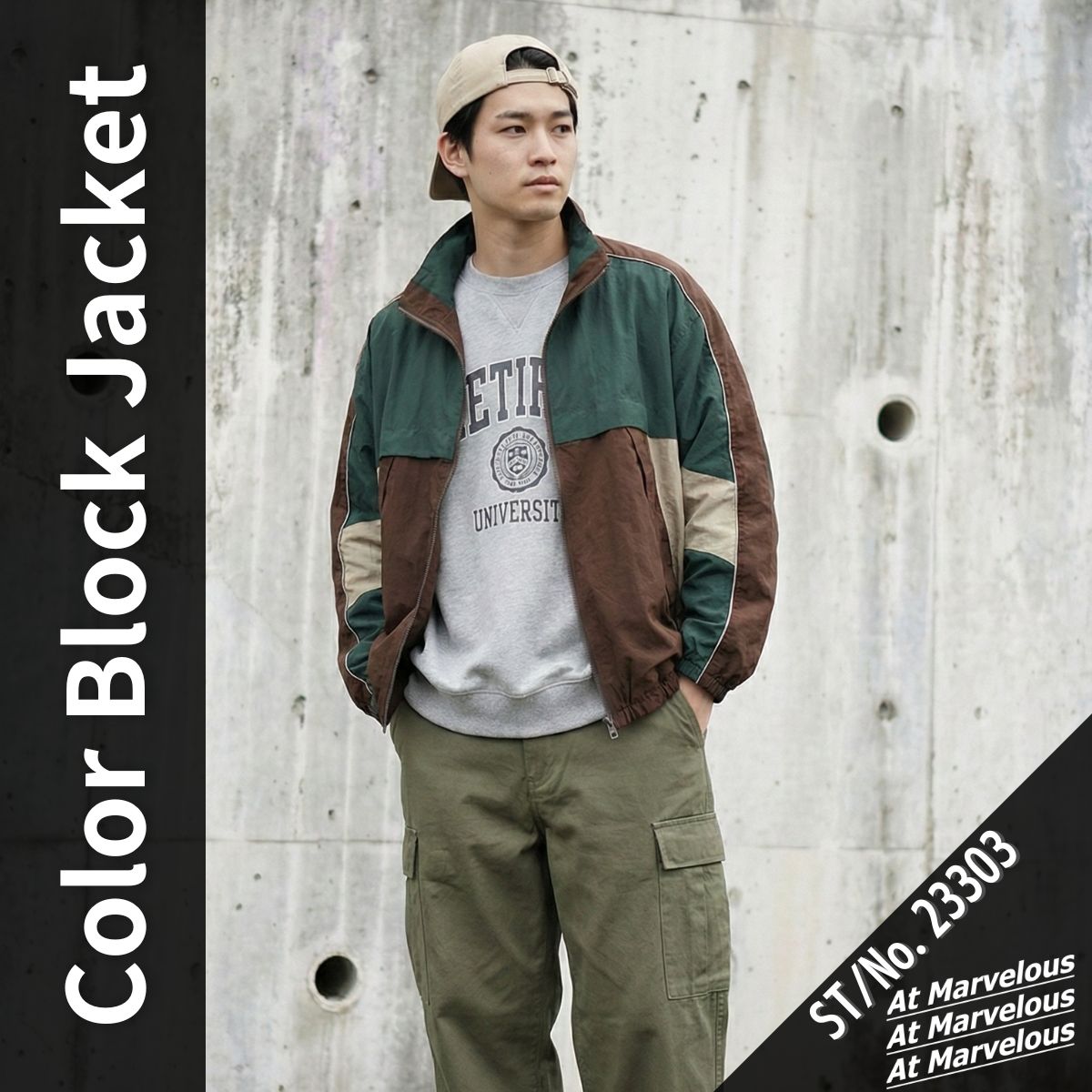 Jacket/カラーブロックナイロンジャケット ST/No.23303 – At Marvelous