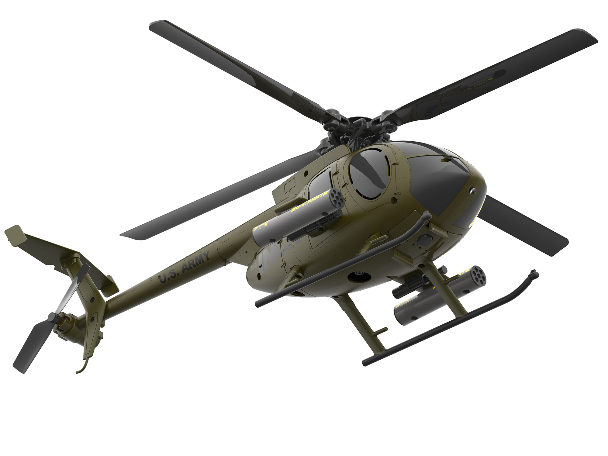 ミリタリーファン必見！100g未満の精密ディティール電動RCヘリ 「MD500