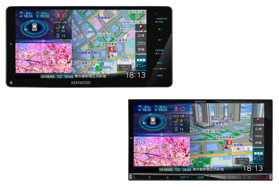 HDハイビジョン対応ナビ、7インチで登場 ケンウッド彩速ナビ「MDV