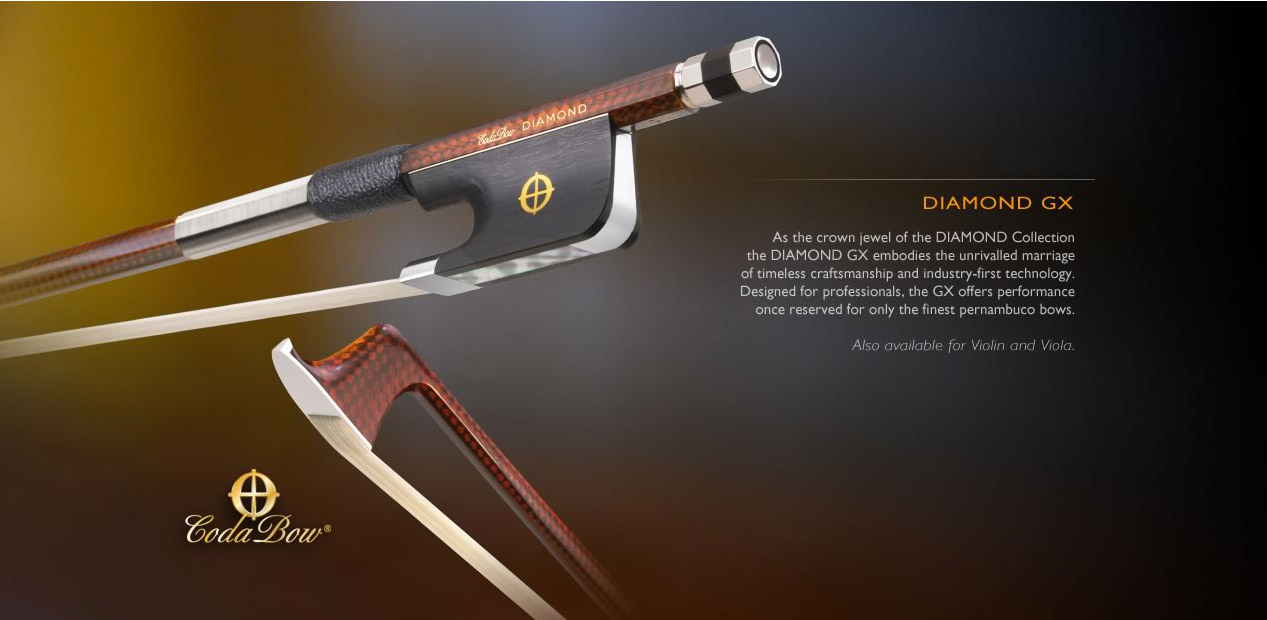 CODA BOW ダイヤモンドGX カーボンファイバ・チェロ弓4／4