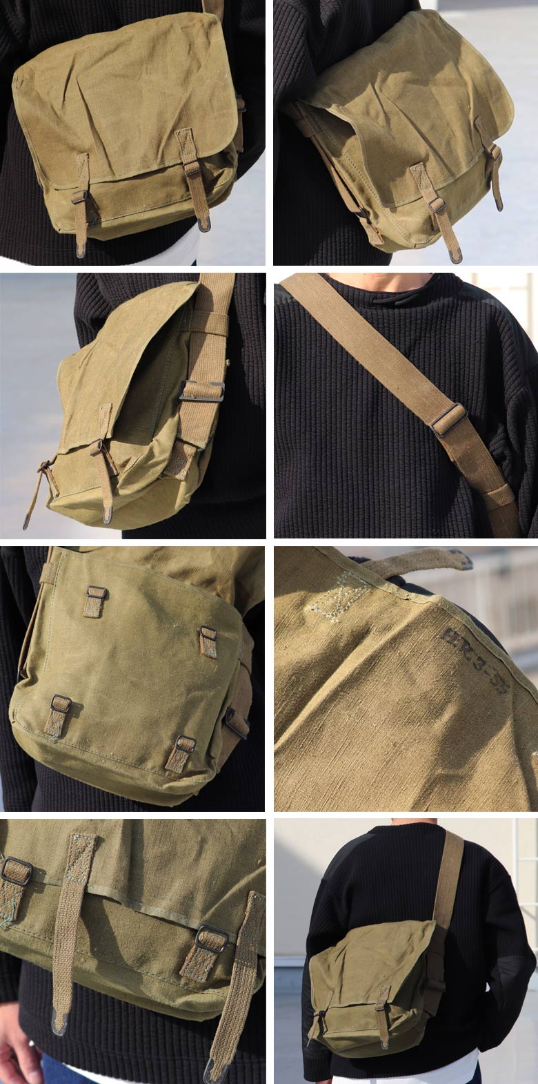 DEAD STOCK / 50s FRENCH ARMY TTA LINEN SHOULDER BAG（フランス軍