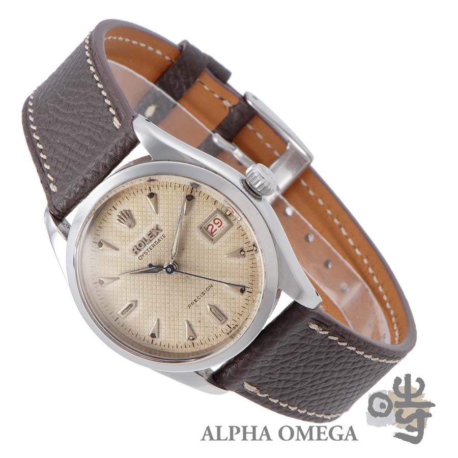 ロレックス オイスターデイト 6294 ハニカム文字盤 アンティーク