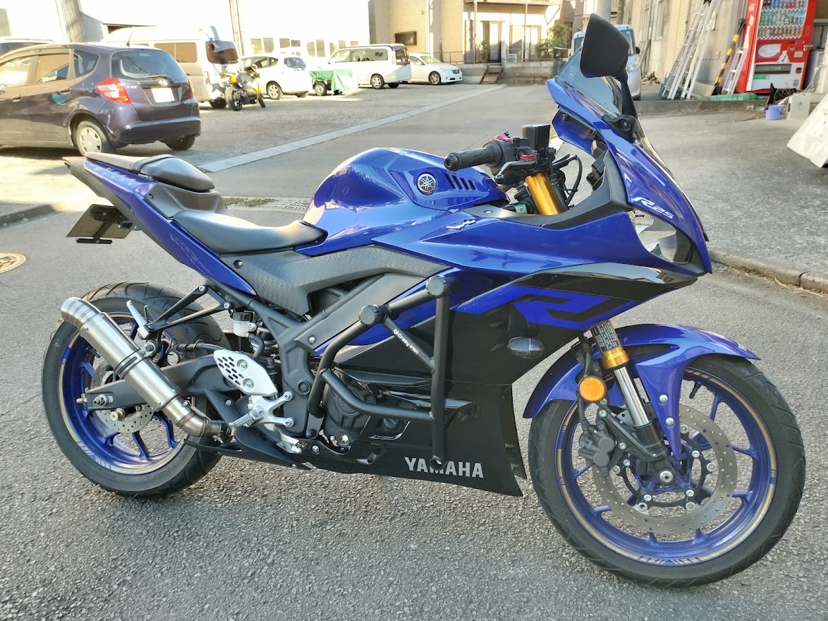 YZF-R25 にCRAZY IRON スタントケージを施工いたしました| AxxL