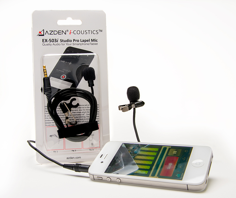 EX-503i Smartphone Lapel Microphone - Azden