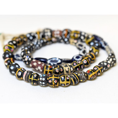 アンティーク アフリカとんぼ玉 4種 15個セット アンティーク