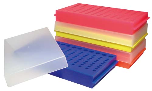 BM - エコロジーラック 96穴 蛍光ピンク: マイクロチューブ - BIO