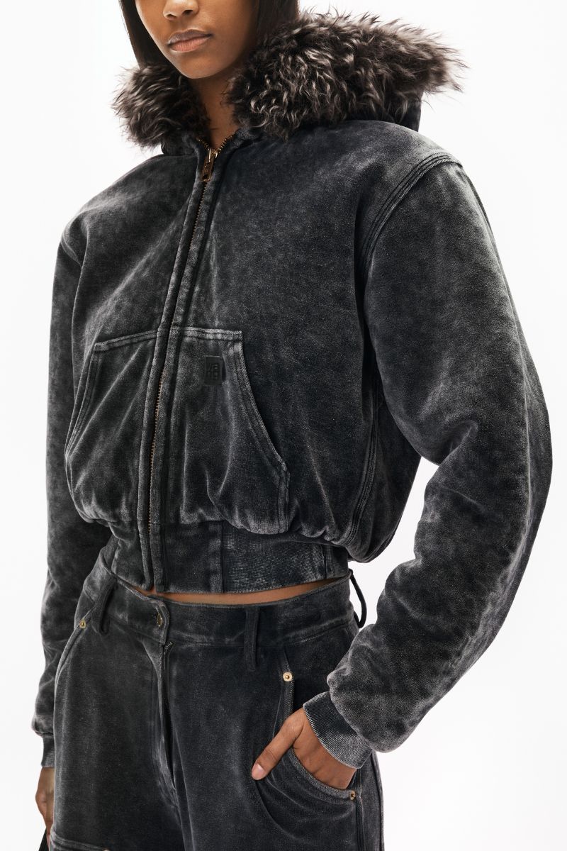 Zip-up Velour Hoodie by Alexander Wang – Boyds