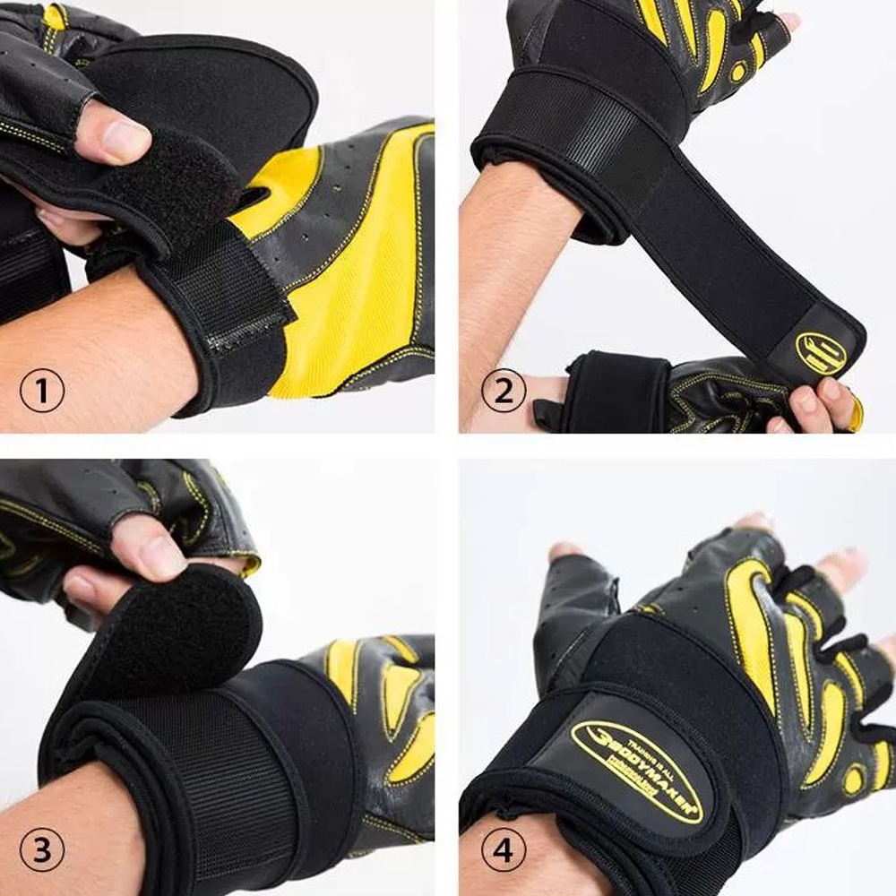 トレーニンググローブ リストラップ（本革） M ブラック TG161MBK