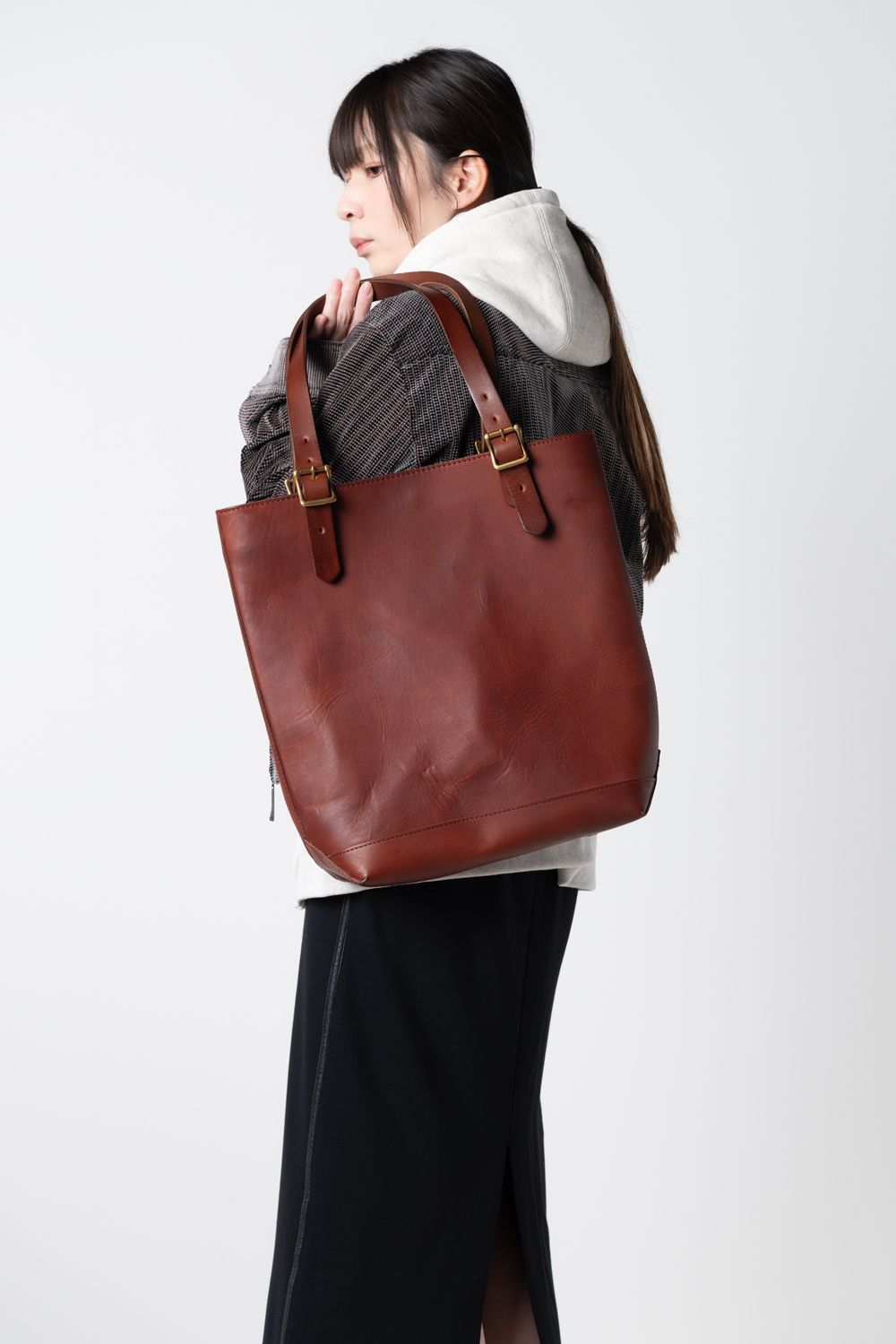 vasco - 【ラスト1点 / 25SS】LEATHER TRAVEL TOTE BAG - HEIGHT