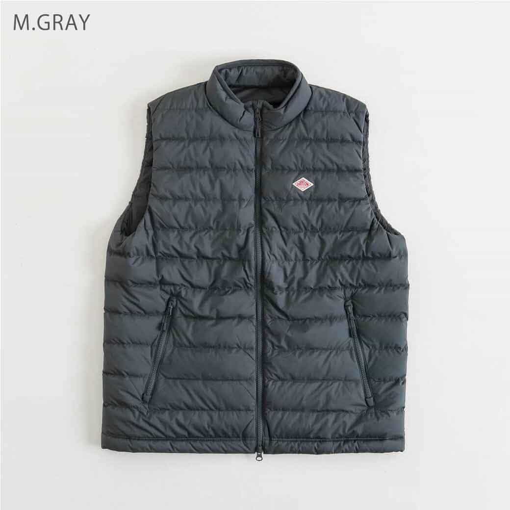 DANTON ダントン NYLON TAFFETA MIDDLE DOWN STAND COLLAR VEST｜BORN