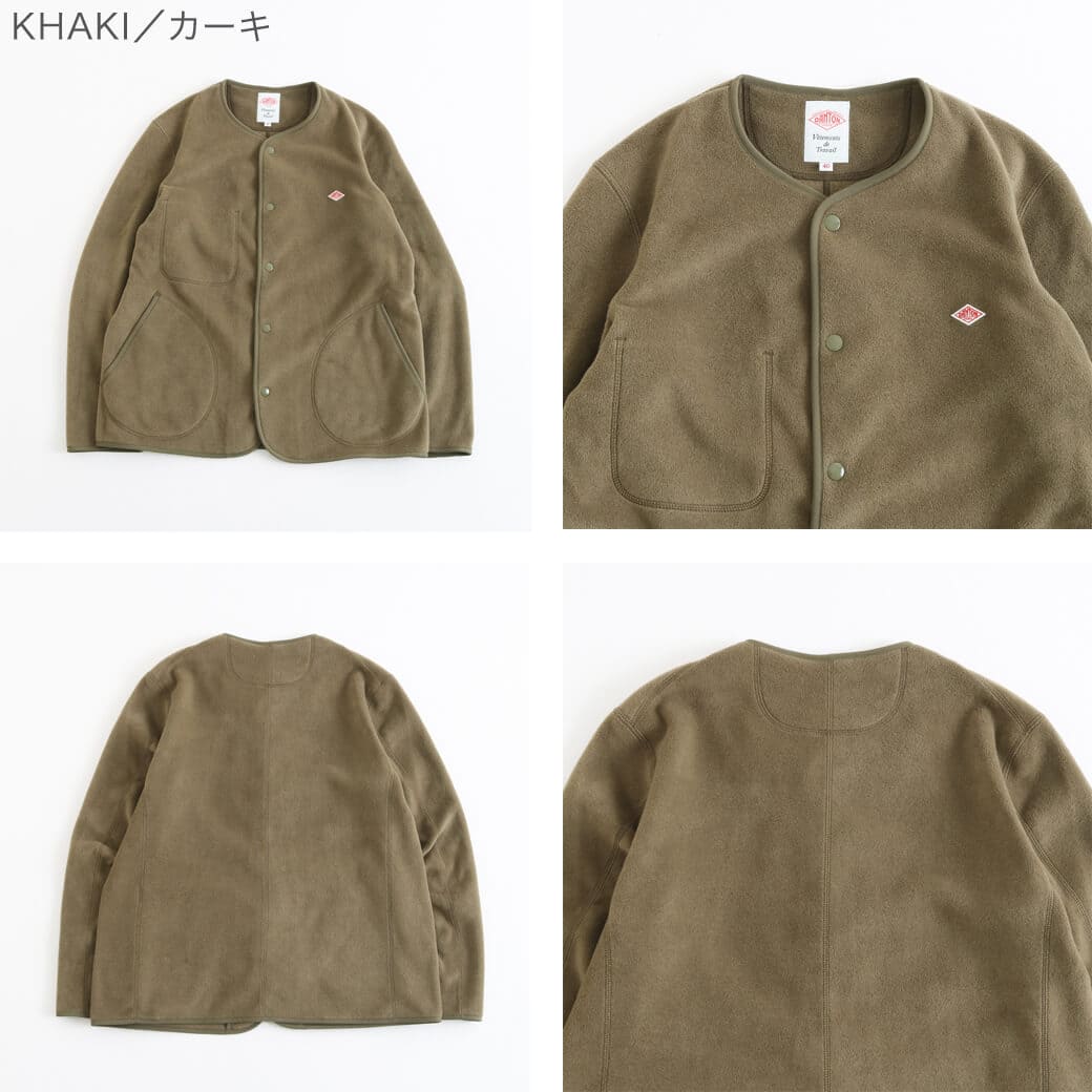 DANTON ダントン ノーカラーフリースカーディガン｜BORN FREE ONLINE SHOP
