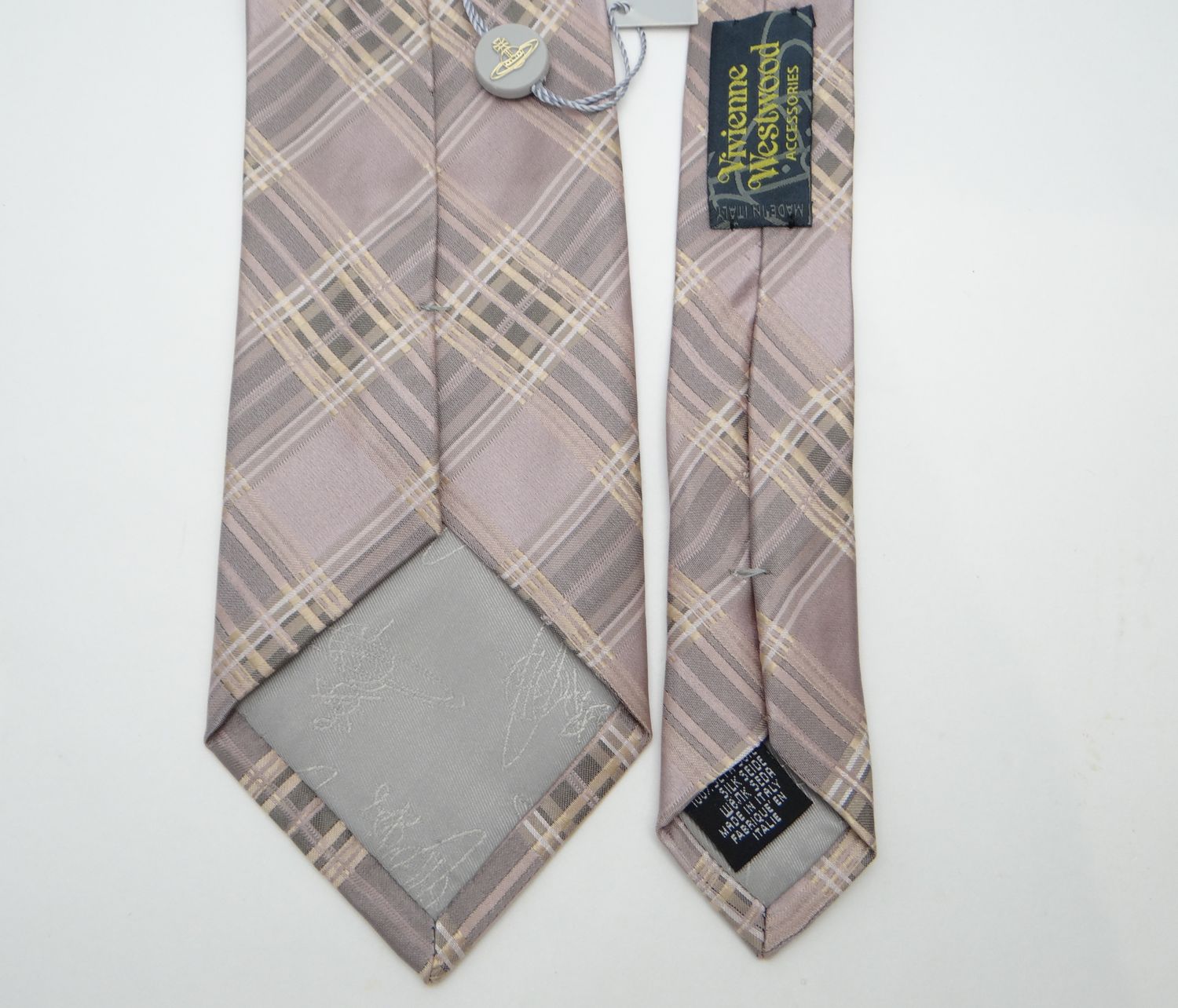 Vivienne Westwood ヴィヴィアン ウエストウッド チェック柄 シルク100