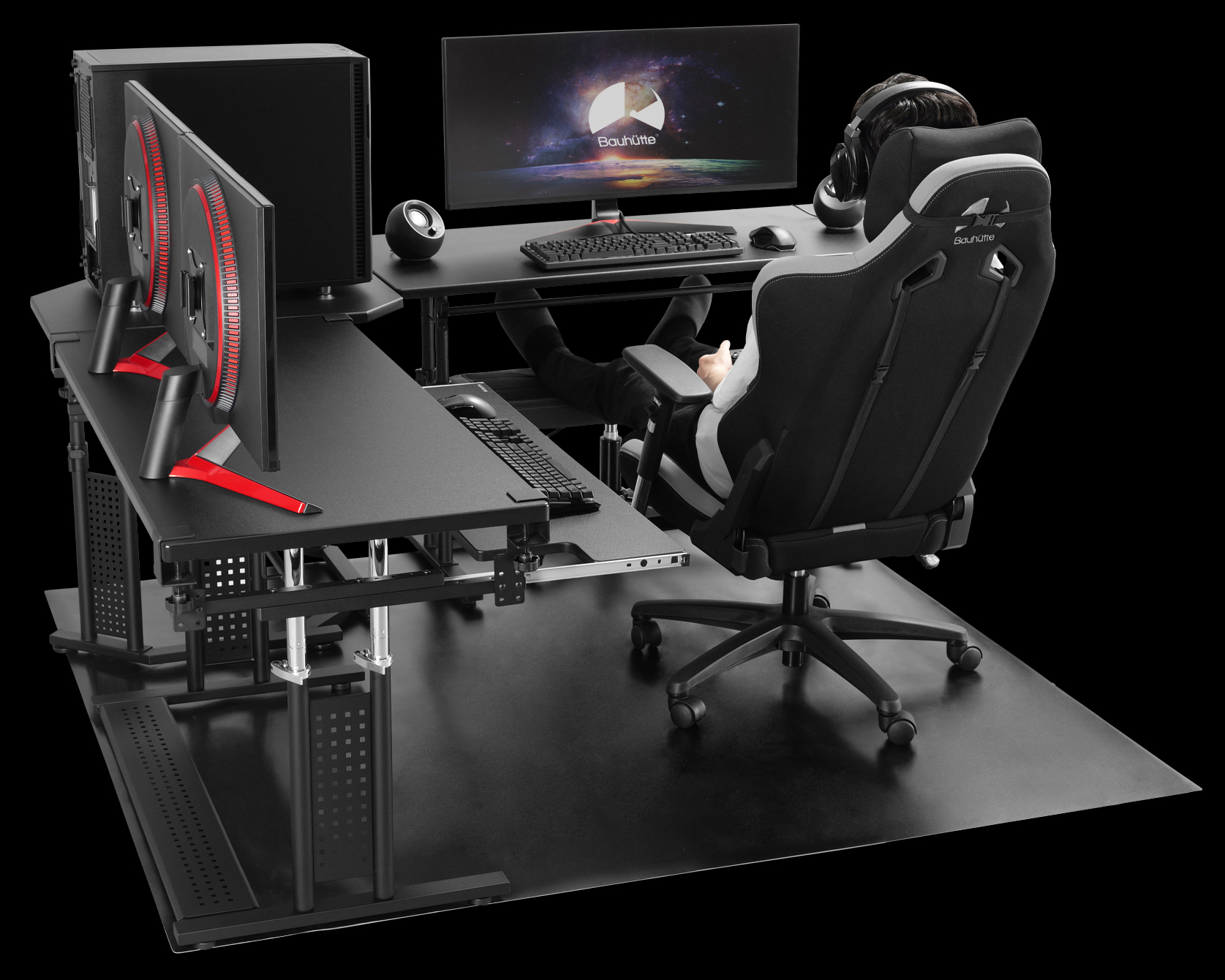 デュアルゲーミングデスク(ラージ) | Bauhütte®