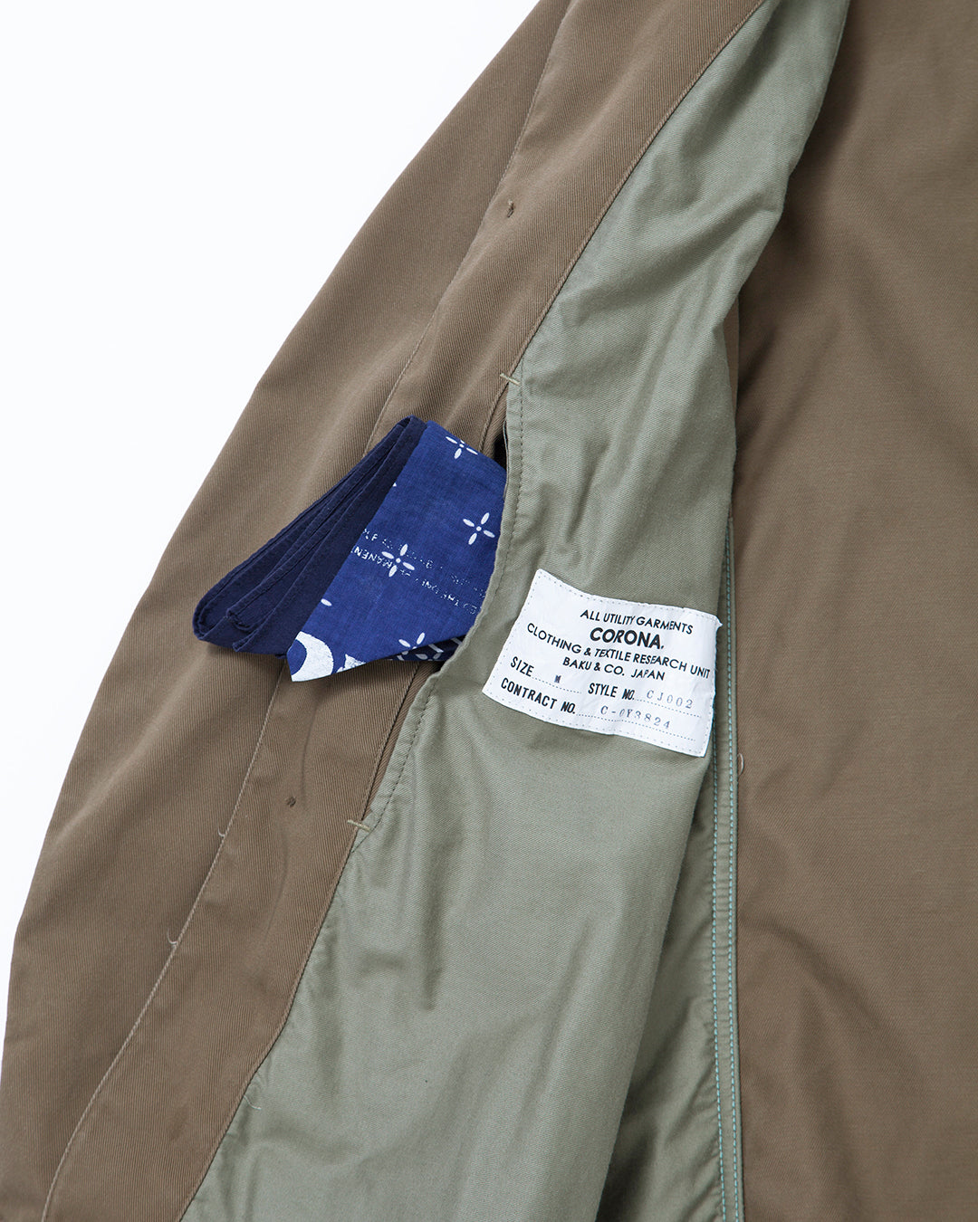 CJ002・UTILITY WORK COAT / Dark Khaki – THE CORONA UTILITY