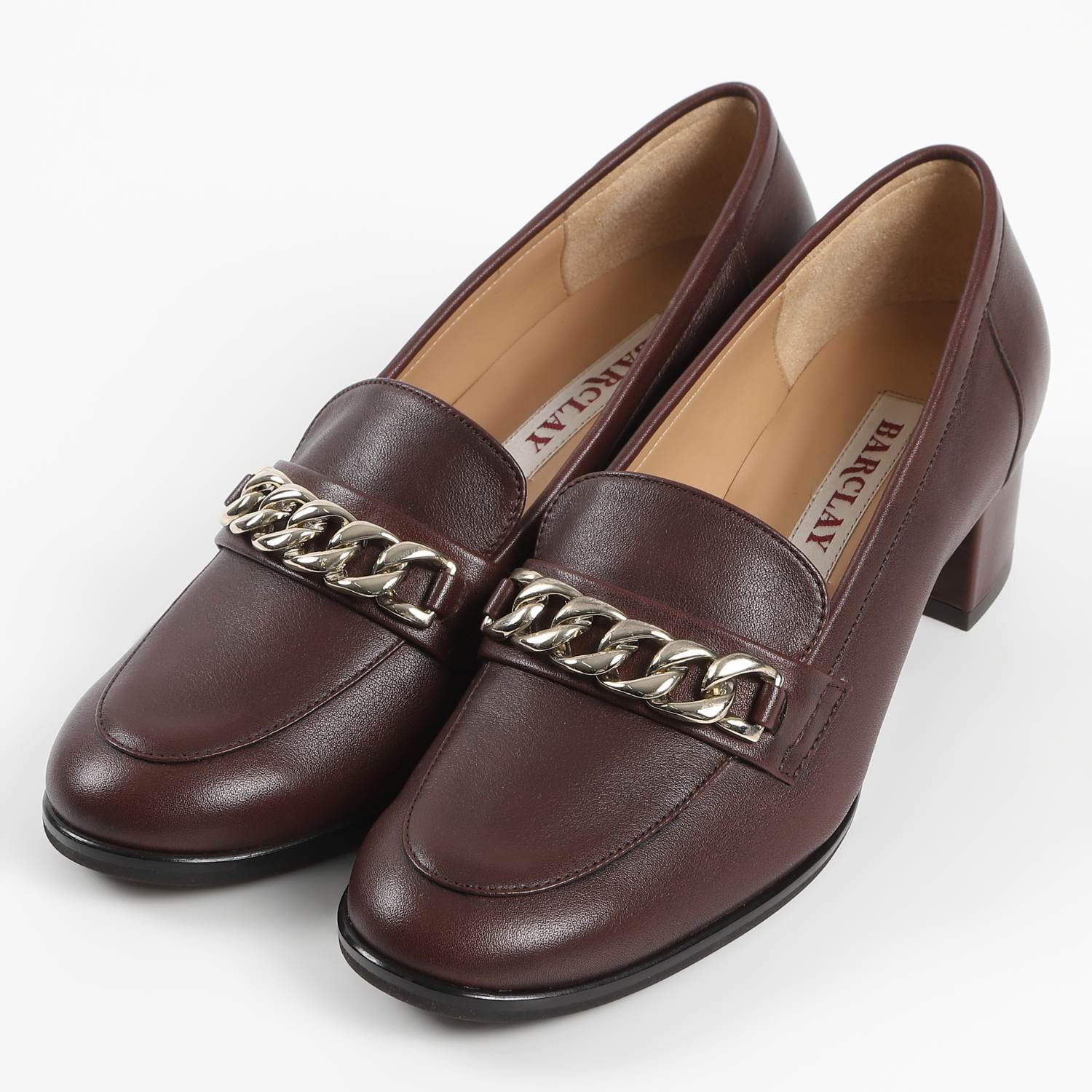 OUTLET】BARCLAY（バークレー）チェーンローファー風パンプス ブラック