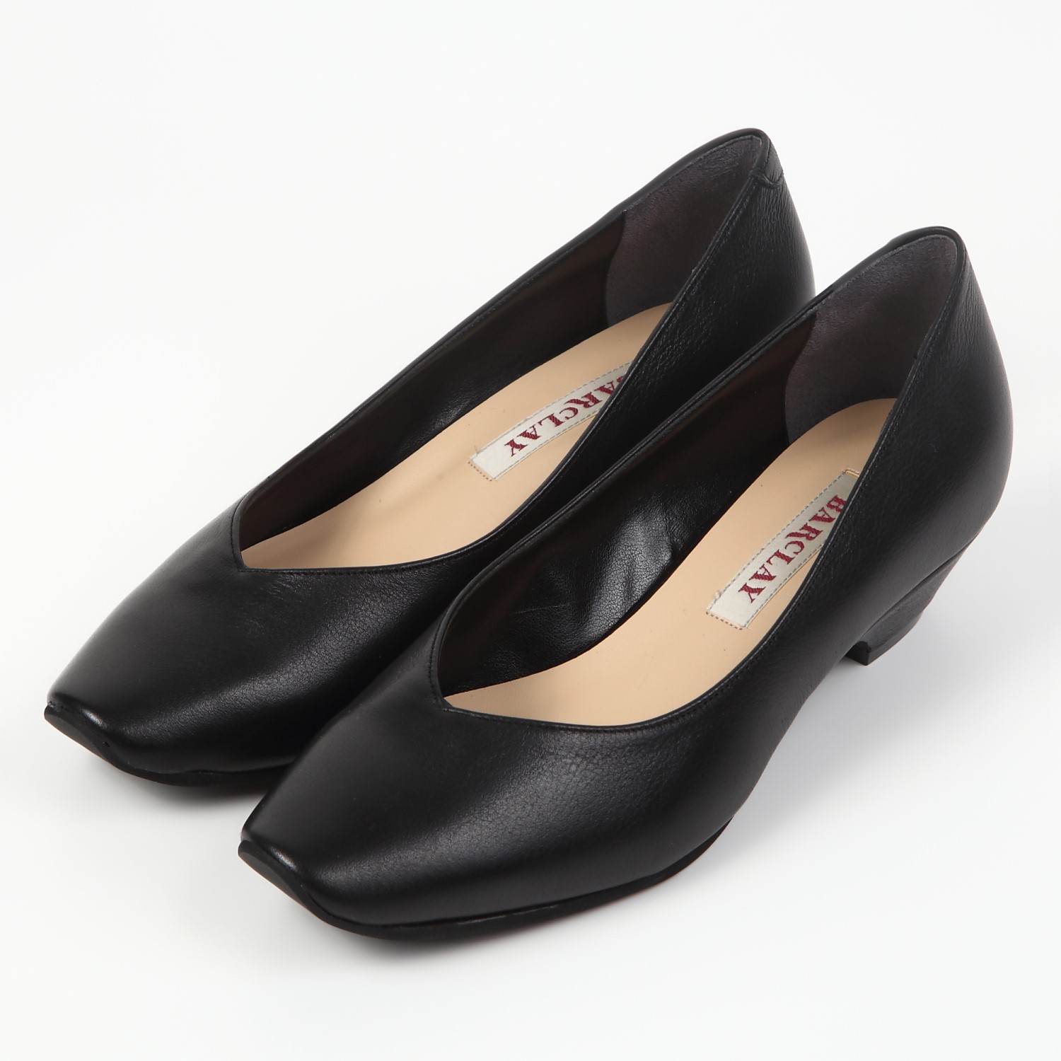 BARCLAY（バークレー）ローヒールパンプス ブラックスエード｜BARCLAY