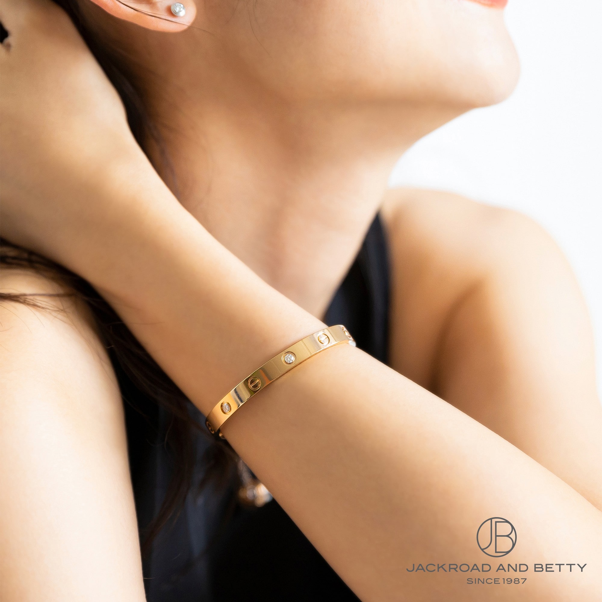 ラブブレスレット クラシックモデル 4Pダイヤ 16[B6036016] Love