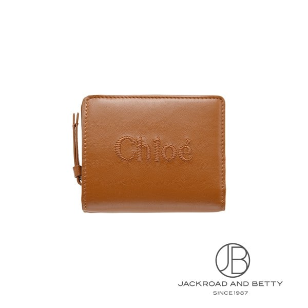 クロエ センス コンパクト ウォレット キャラメル ブラウン