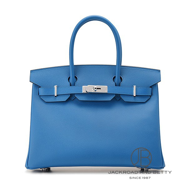 バーキン30 ブルーゼリージュ 青[H041701CKI7] Birkin30 Blue Zellige