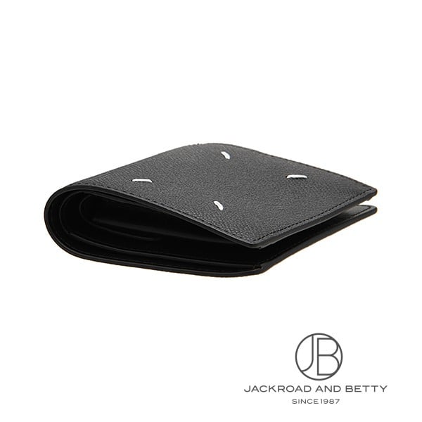 4ステッチ 二つ折り ウォレット ブラック 黒[SA3UI0007P4745T8013