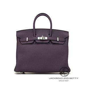 バーキン25 レザン パープル 紫[H041344CK59] Birkin25 Raisin