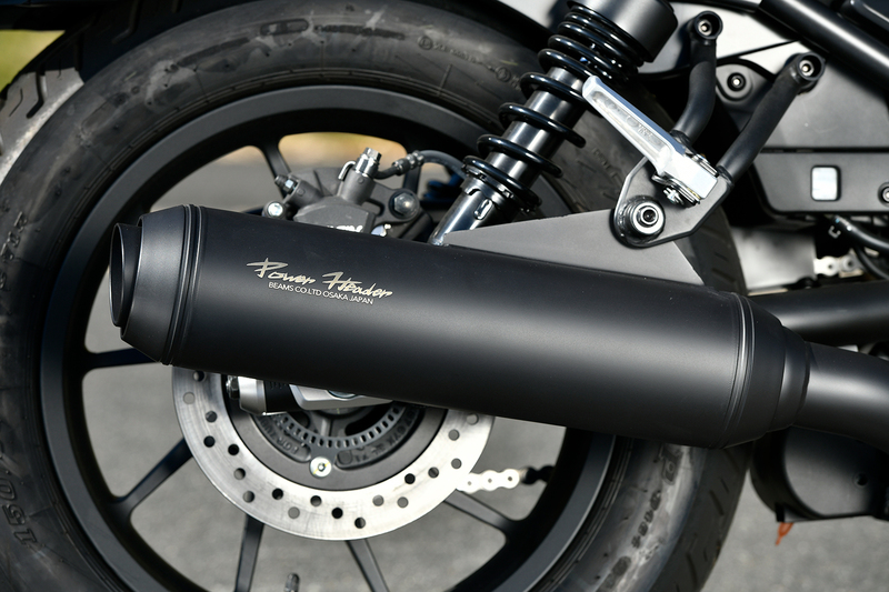 パワーヘッダー S マットブラック スリップオン：レブル250：政府認証