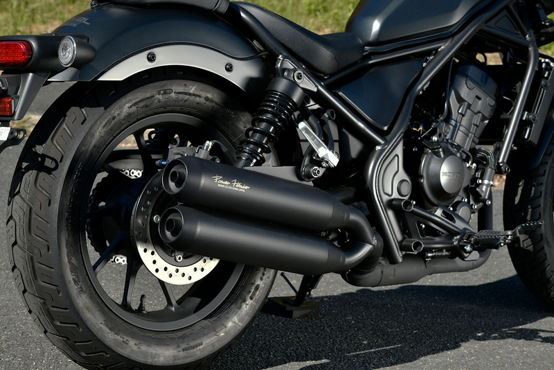 パワーヘッダー W マットブラック スリップオン：レブル250：政府認証