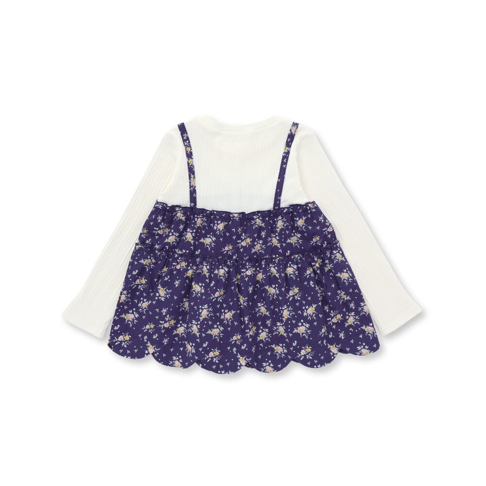 花柄キャミソールドッキングトップス(80~130cm)(80cm ネイビー系