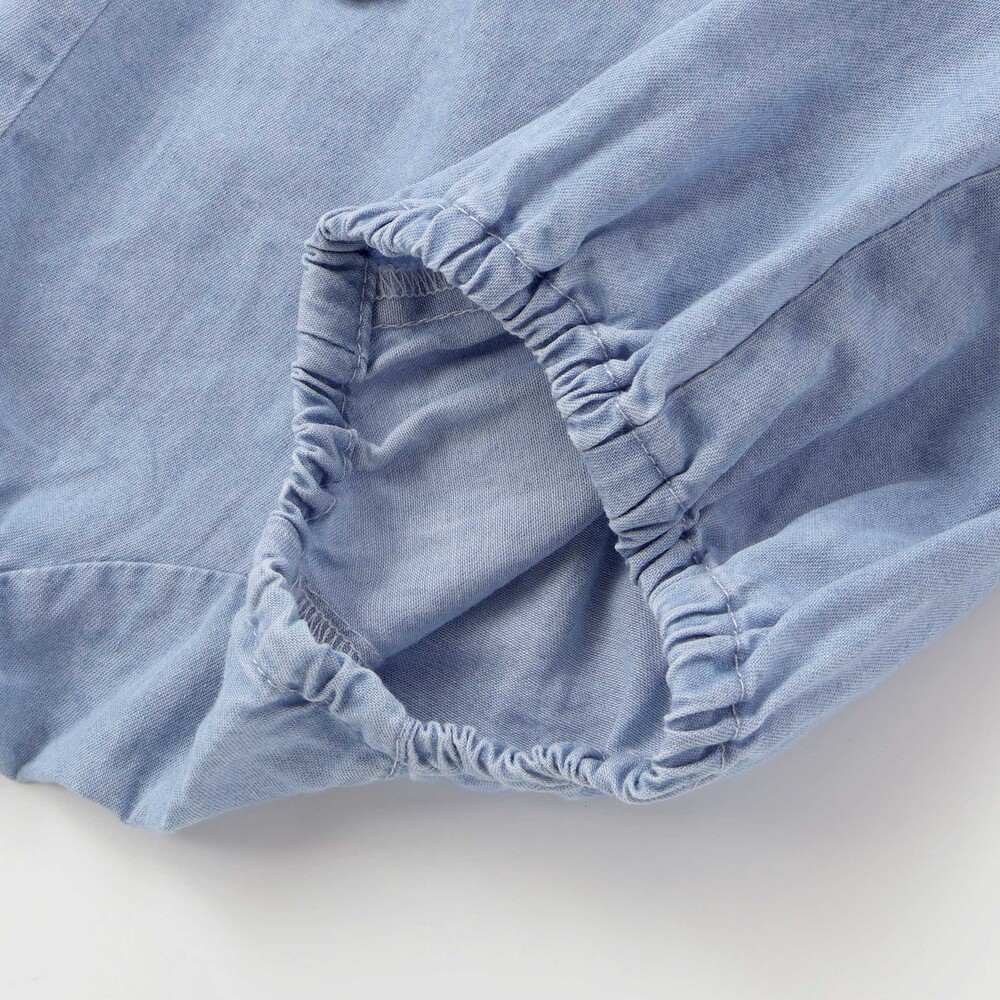 マリンシリーズ】ヒレモチーフサスペンダー付きブルマベビー(70~80cm