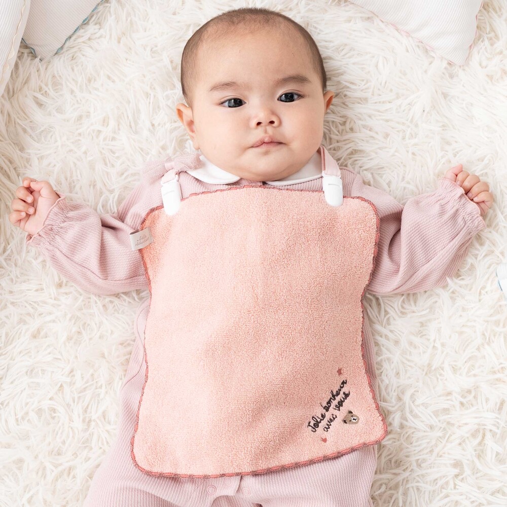 ルウちゃん刺しゅうパイルハンカチ(ワンサイズ ベージュ): 新生児