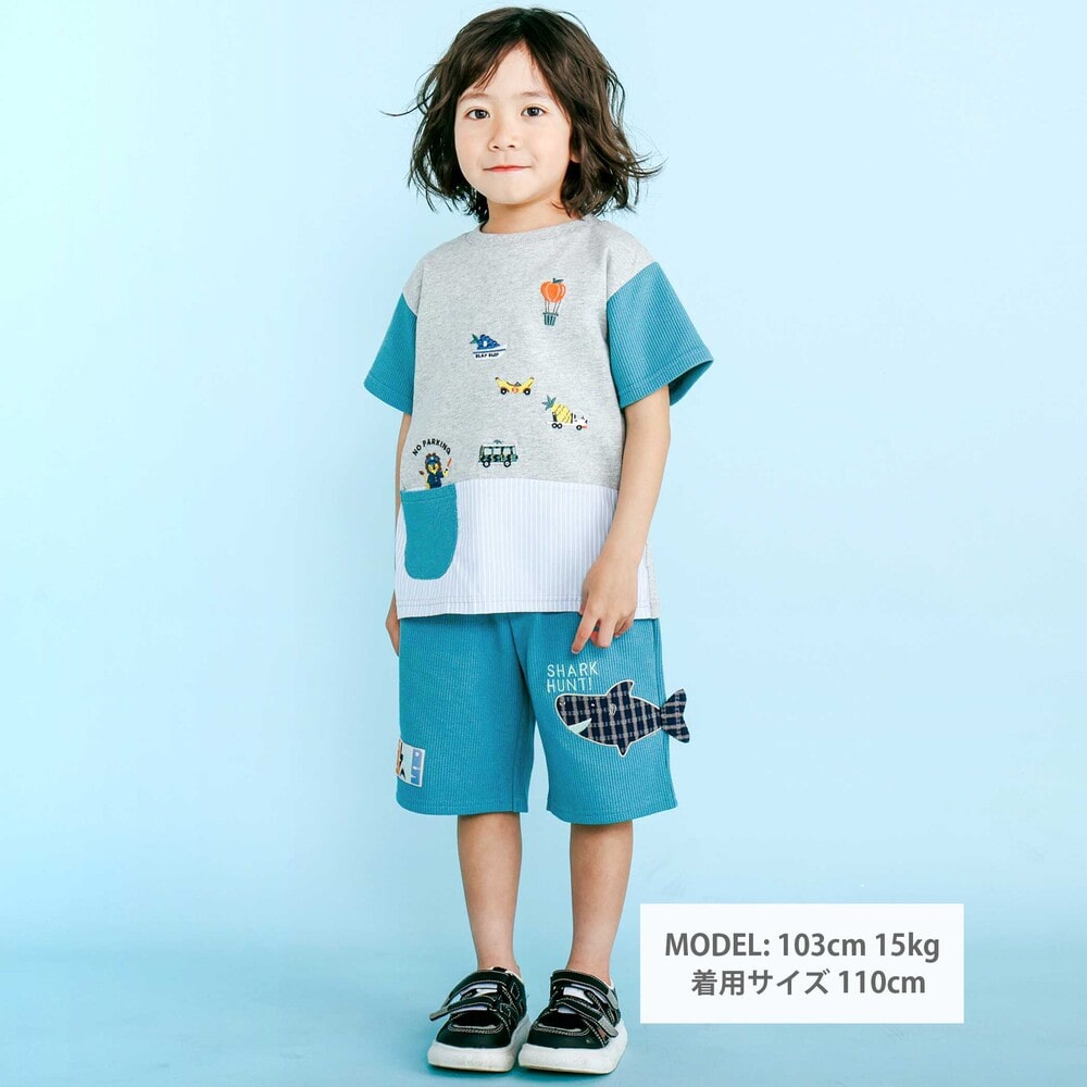 吸汗速乾】ピョコッとサメシッポハーフパンツ(80~120cm)(80cm