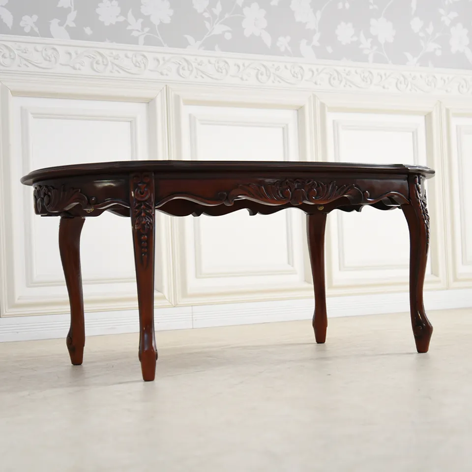 アンティーク調 センターテーブル 幅105cm マホガニー材｜ロココ調家具