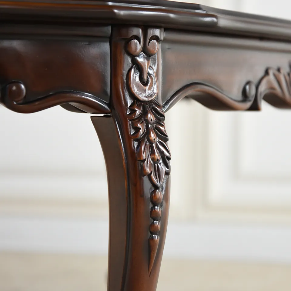 アンティーク調 センターテーブル 幅105cm マホガニー材｜ロココ調家具