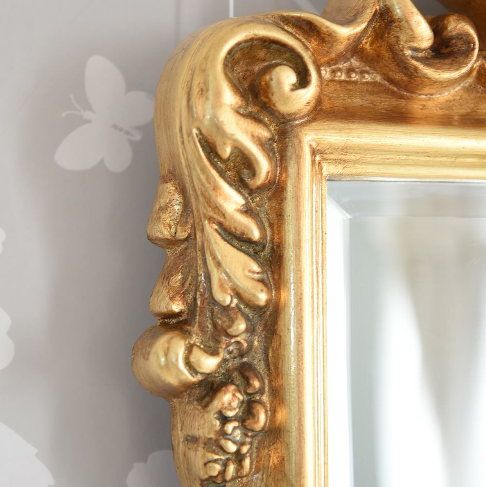 ロココ調 姿見ミラー アンティーク ゴールド 幅41cm | ロココ調家具