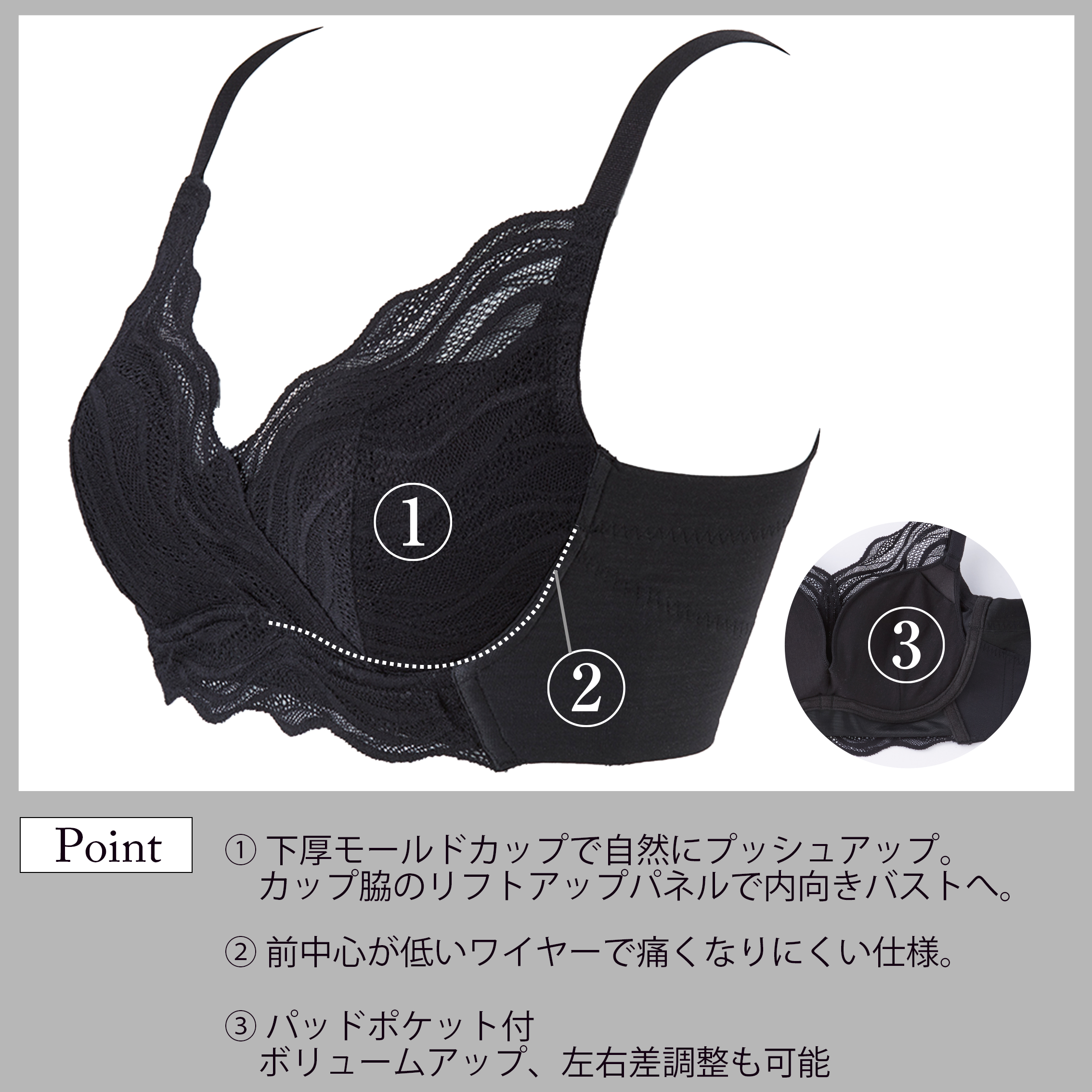 Be-fit すらっとシェイプ ブラジャー ブラック ー 株式会社エル