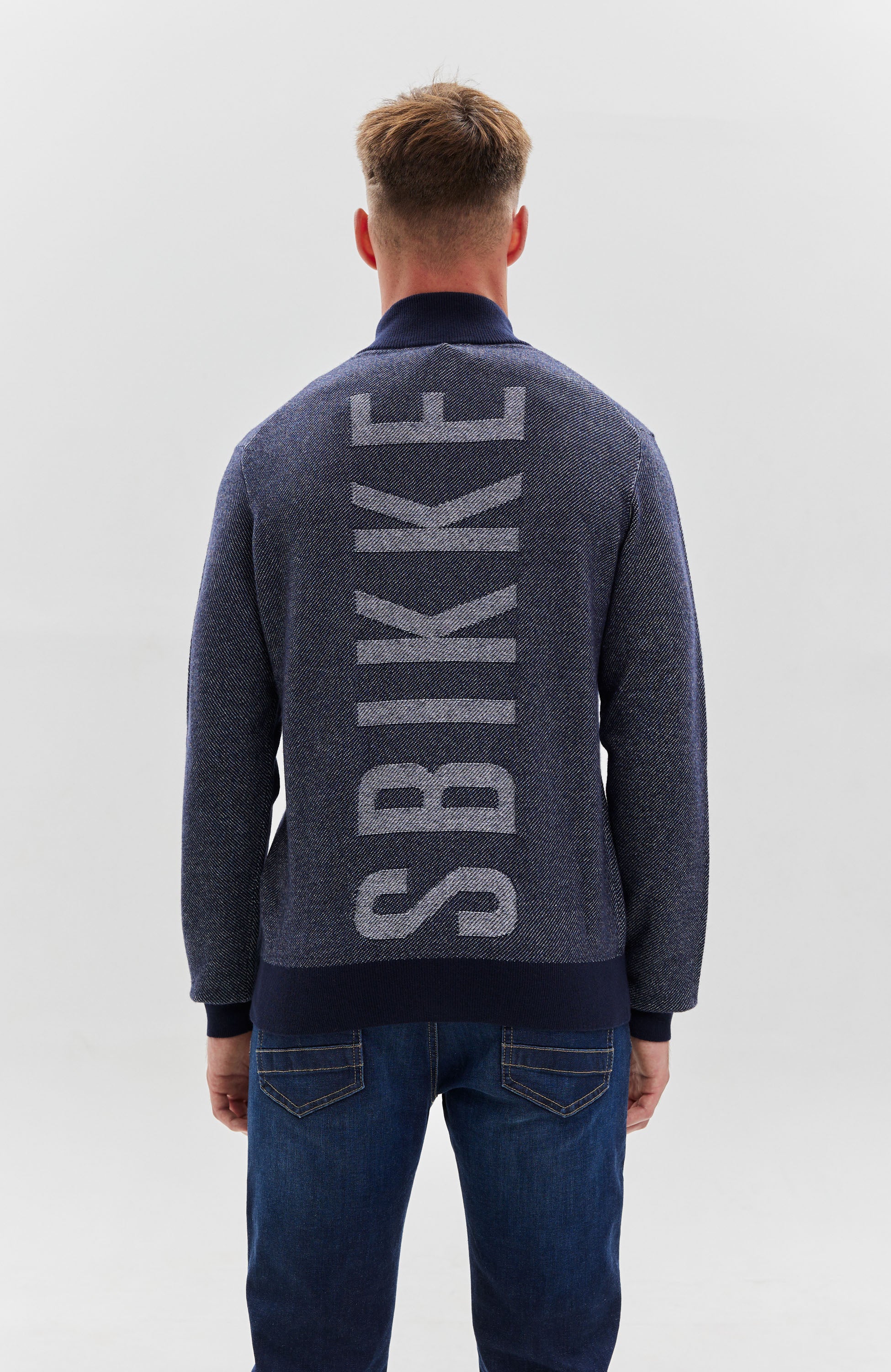 Zipped Cardigan Mens with Logo DIRK BIKKEMBERGS