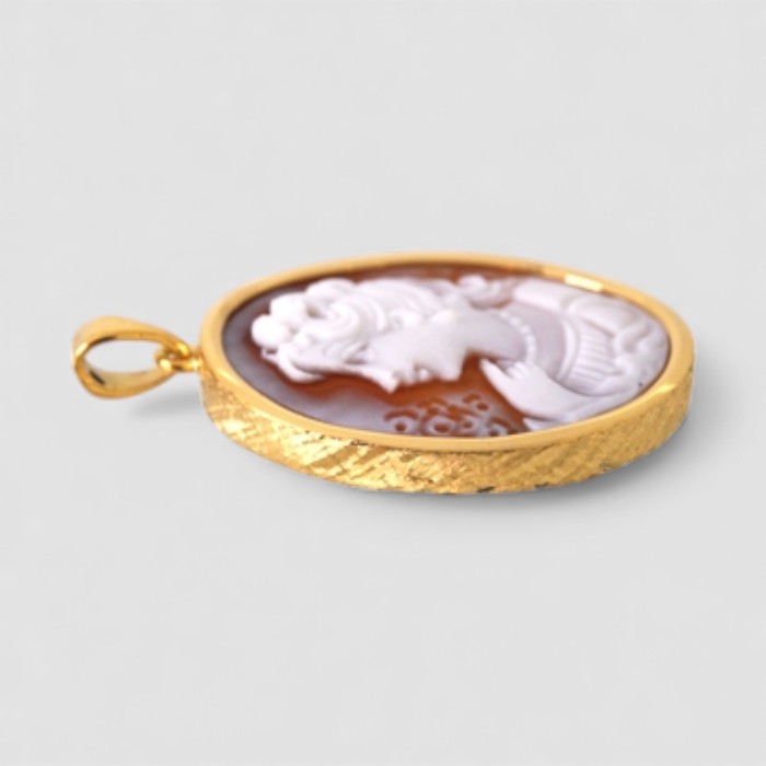 オーダー例】K18シェルカメオのペンダントトップ◇ベル宝飾オンライン