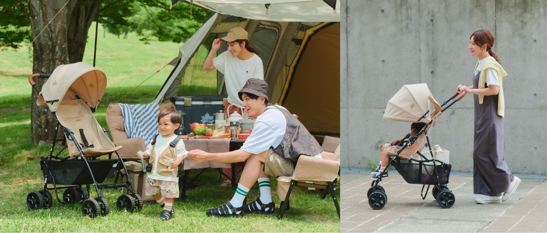 アウトドア仕様のベビーカー!?「LOGOS ツーリングバギー」を10の