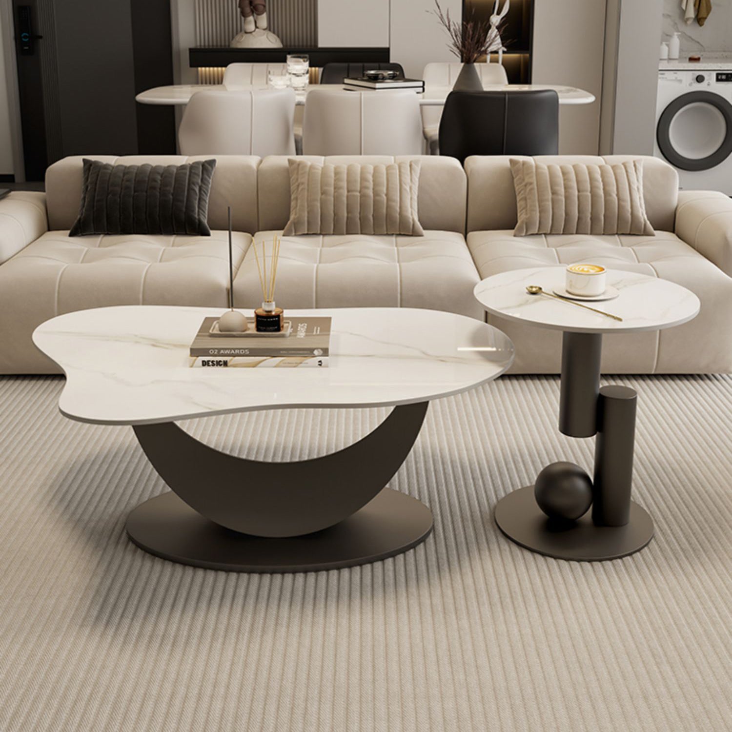 モダンデザインのセラミック天板 センターテーブル - fel-1950