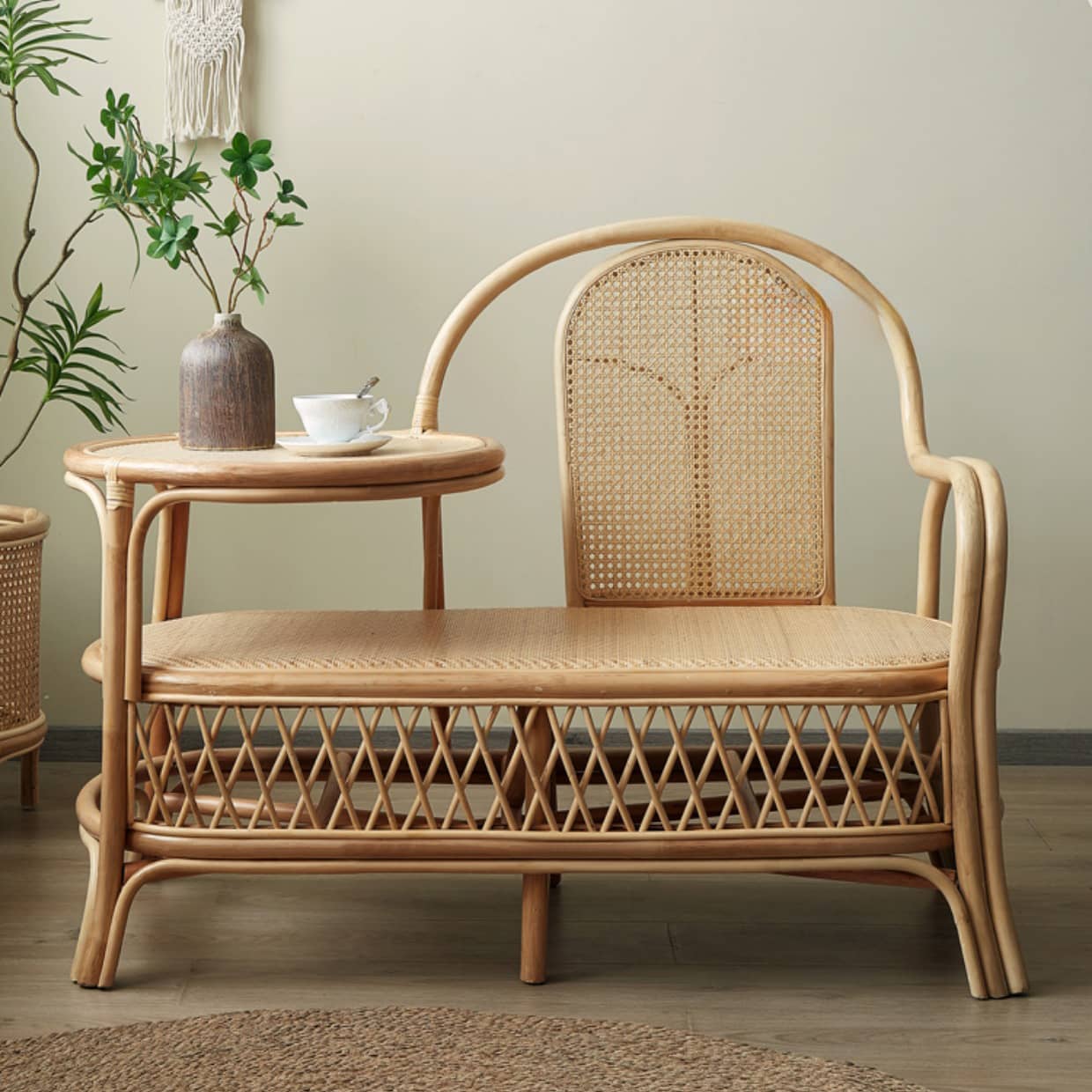 ラタンチェア椅子 庭ベランダ ガーデニング用ベンチ htb-1787