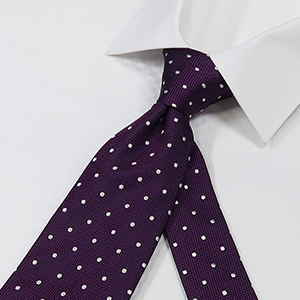 オリジナル ネクタイ ドット パープル×シルバー | オーダースーツの