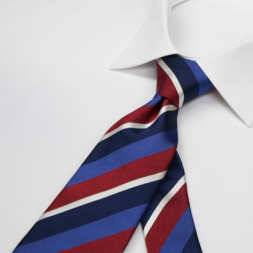 オリジナル ネクタイ レジメンタル ブルー×レッド | オーダースーツの