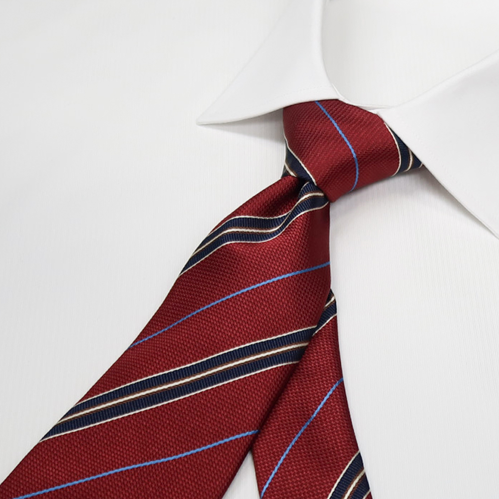 オリジナル ネクタイ レジメンタル レッド×ネイビー | オーダースーツ